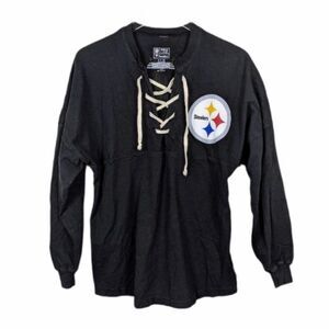 Fanatics Pro Line Pittsburg Steelers Black and Yellow Pullover Women's Small